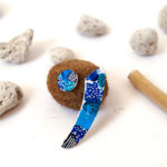 WOODEN DOODLE BLUE TWO SHAPES