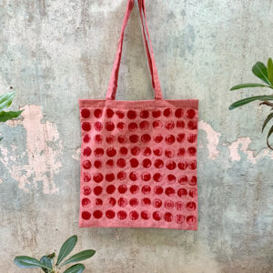 ΤOTE BAG DOODLE STAMP RED